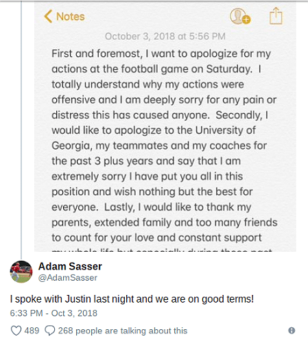 UGA Lets Go of Bulldogs Baseball Player Who Allegedly Spewed Racial Language Toward Football Player