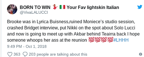 ‘LHHH’ Star Brooke Valentine Responds After Fans Trash Her ‘Messy’ Behavior