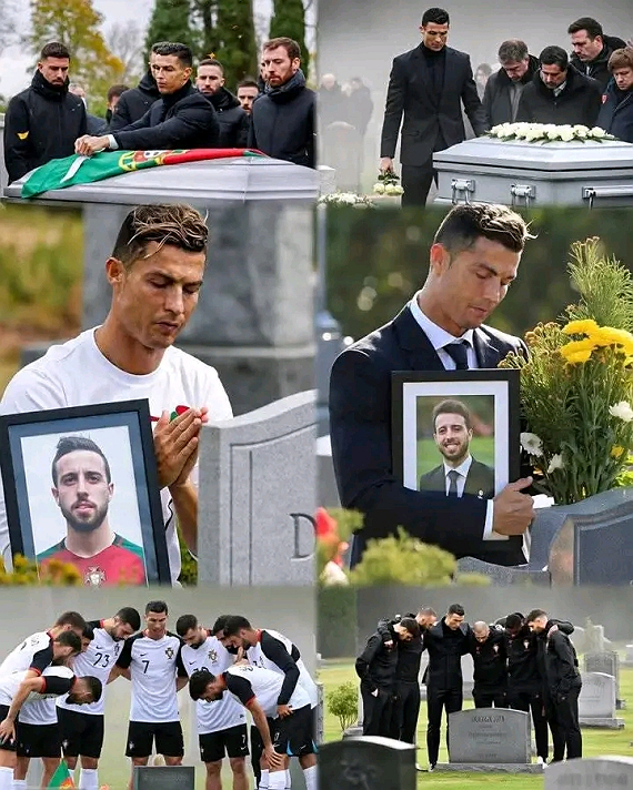 Cristiano Ronaldo was live at the late Diego jota funeral earlier today to pay him the last respect...
