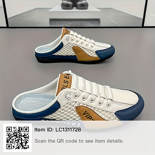 men  slip-on casual sneakers - anti-slip, durable sports sandals with breathable fabric lining,...