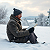 Post: Men Reading in Winter Snow